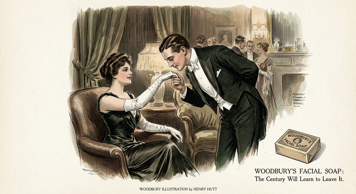 Woodbury, 1911, illustration in the manner of Henry Hutt